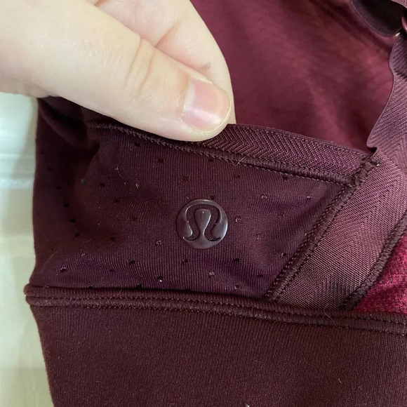 LULULEMON Breathe In Tank Heathered Bordeaux Drama / Rust Berry Size 6 - Picture 10 of 11